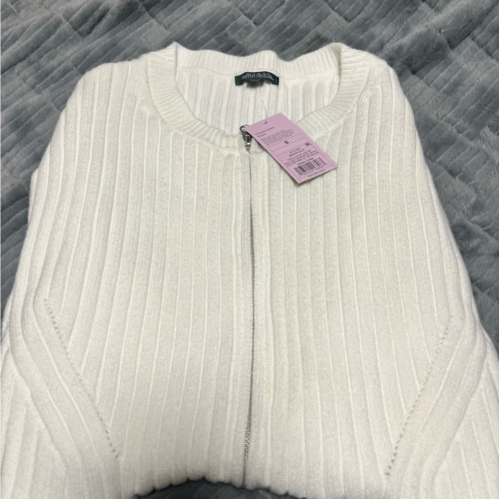 Wild Fable White Ribbed Sweater - Picture 4 of 4